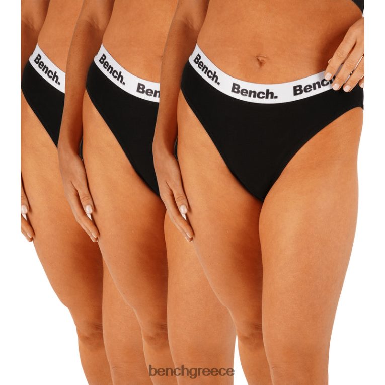 Bench ενδύματα μαύρος γυναίκες jordana 3 pack ψηλό σλιπ 4XTV146