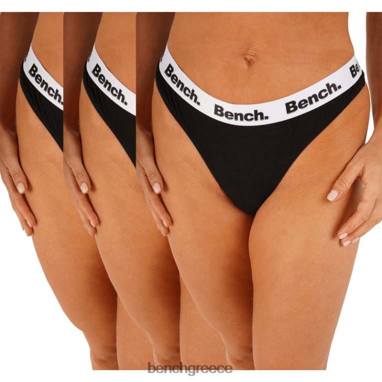 Bench ενδύματα μαύρος γυναίκες shanice 3 pack στρινγκ 4XTV145