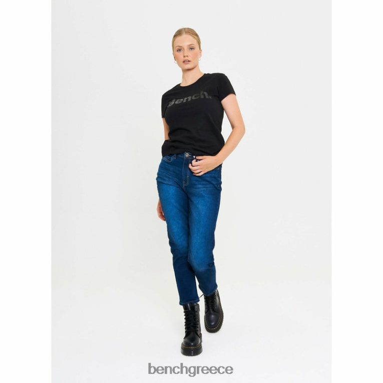 Bench ενδύματα σκούρο μπλε πλύσιμο γυναίκες τζιν stevie mom 4XTV116