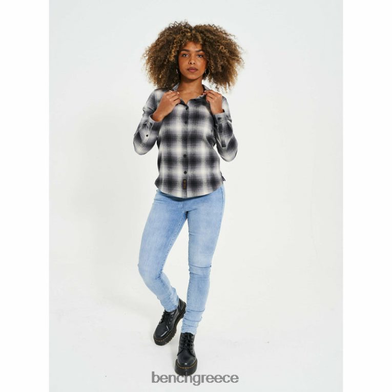 Bench ενδύματα σκιώδης έλεγχος γυναίκες φανελένιο πουκάμισο cheviotti 4XTV113