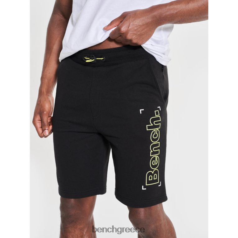 Bench ενδύματα μαύρος άνδρες sylo fleece σορτς 4XTV48